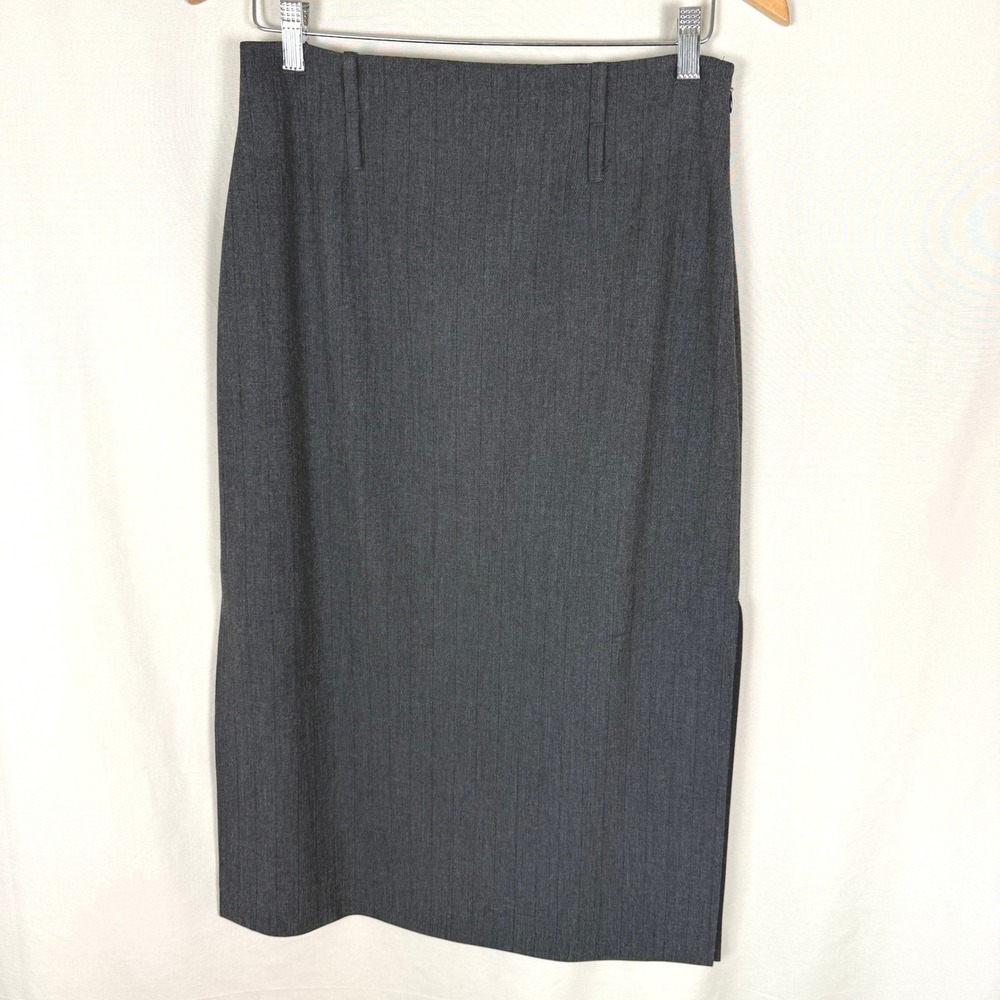 2025 St John Grey Pencil Midi Skirt 6 EUC Old Money Quiet Luxury Office Siren